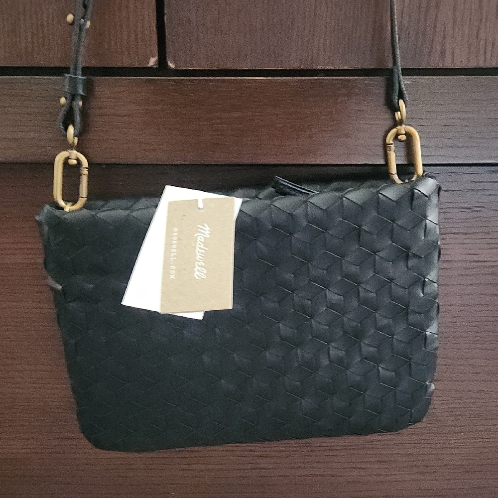 Madewell Black Woven Crossbody Bag (Brand NEW with Tags)